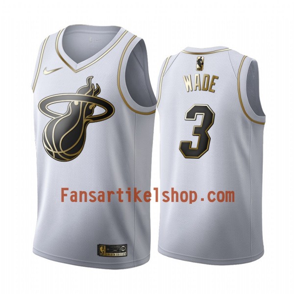 NBA Miami Heat Trikot Dwyane Wade 3 Nike 2019-2020 Weiß Golden Edition Swingman - Herren NBA Miami Heat Trikot Dwyane Wade 3 Nike 2019-2020 Weiß Golden Edition Swingman - Herren
